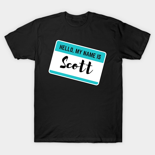 Hello My Name Is Scott T-Shirt by Word Minimalism